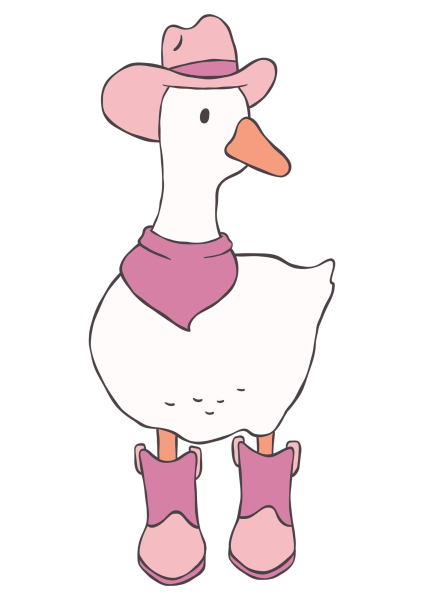 Bügelbild Cowgirl Pink